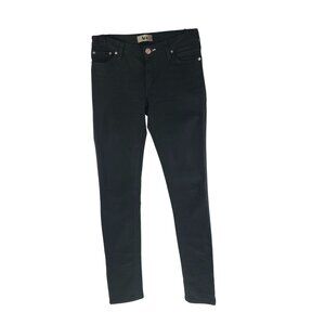 Acne Womens Skinny Jeans Low Rise Kex Wet Black 27x34